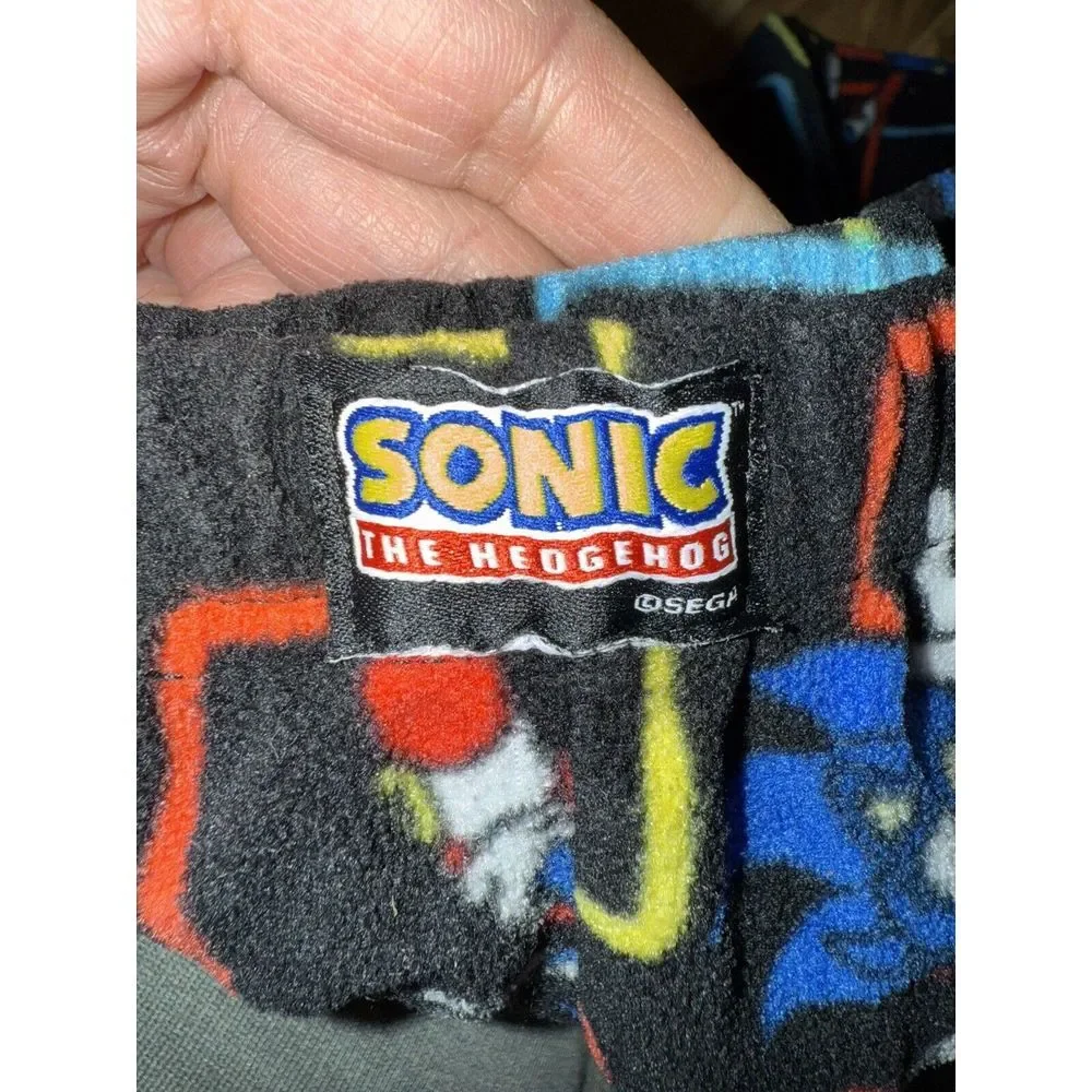 Spider-Man‎ Sonic Sega Angry Birds Boy's Fleece One Piece pajama Sz 6/7 PJ Pants